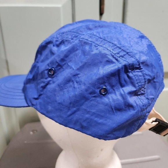 VTG 90s Y2K Tommy Hilfiger Athletics Nylon 5 Panel Blue Hat Cap OSFM - Picture 7 of 14